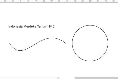 membuat tulisan melengkung di corel draw