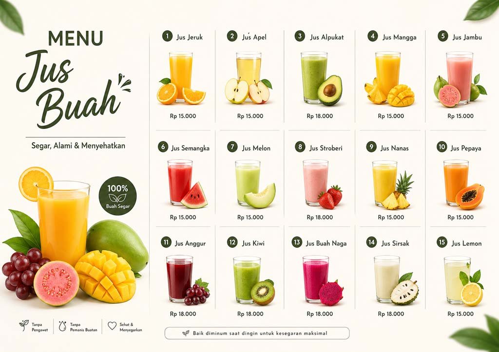 Jasa Desain Menu Makanan Profesional untuk Restoran, Cafe & UMKM