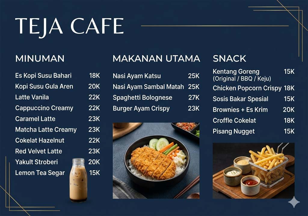 Jasa Desain Menu Cafe Profesional | Cepat Kontusltasi Gratis
